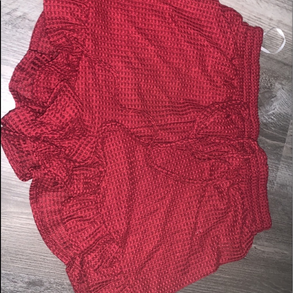 SHEIN red flowy shorts